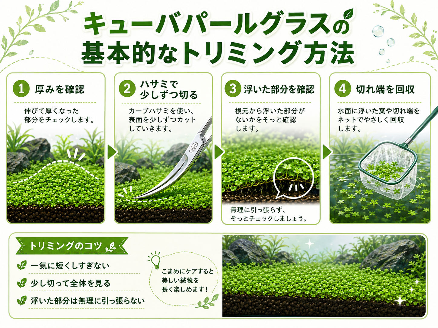 キューバパールグラスの適度な厚みと厚くなりすぎた状態の比較図